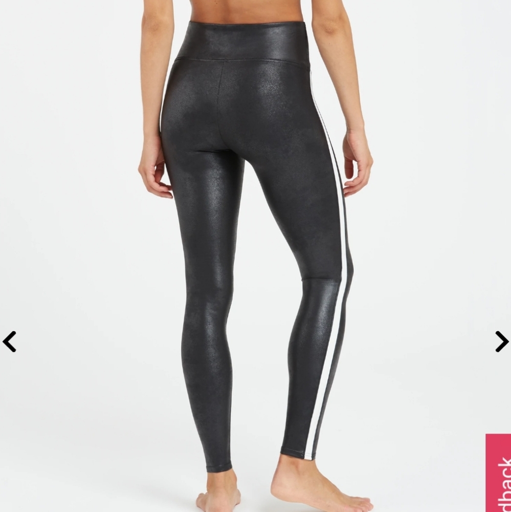 Spanx faux leather leggings size L